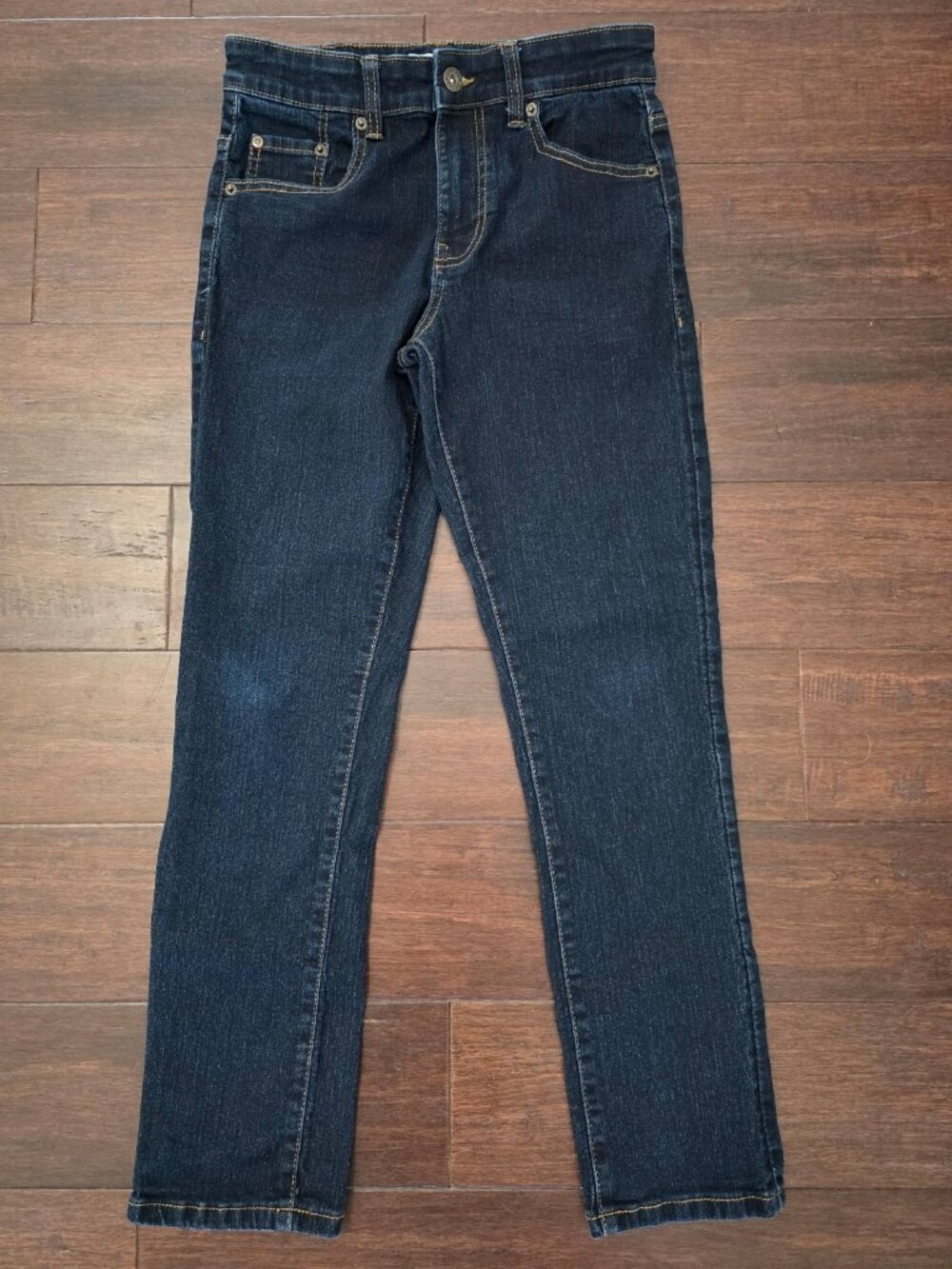 Lucky Brand Girls Size 12 Straight Crop Jeans Dark Wash Denim